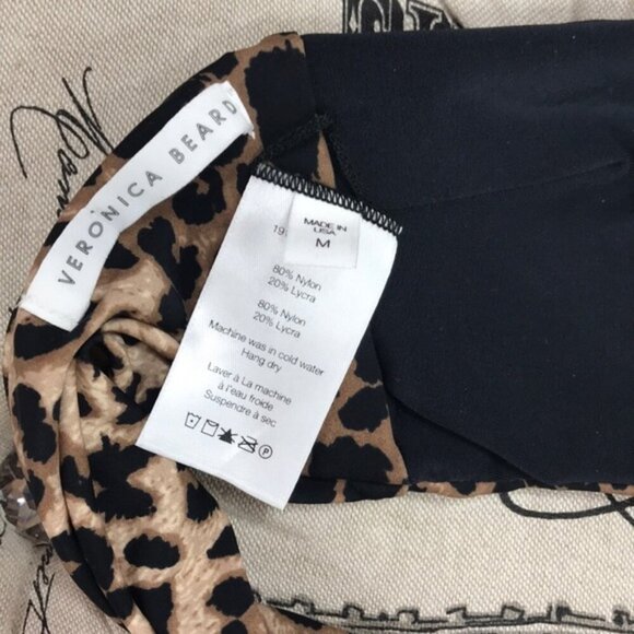 Veronica Beard Catarina Bandeau Bikini Top In Leopard - Picture 8 of 8